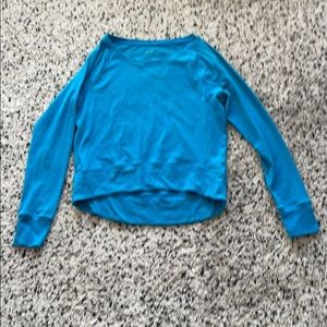 Champion Blue Hi-Lo Long Sleeve Shirt
